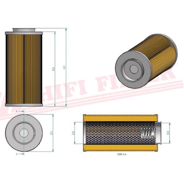Filtre Hydraulique SH 50715 Hifi Filter référence fournisseur HIFSH50715
